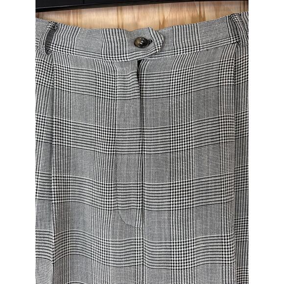 Doncaster Vintage Houndstooth Plaid Straight Leg Pleated Pants Women Size 12 - Picture 5 of 9
